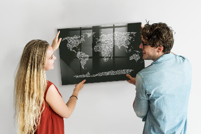 Tableau magnétique enfant Noms des continents