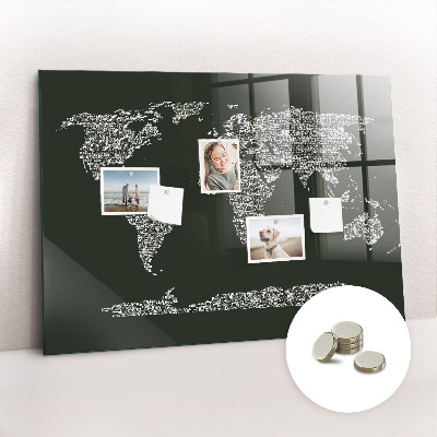 Tableau magnétique enfant Noms des continents