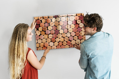 Tableau mural magnétique Collection de bouchons de vin