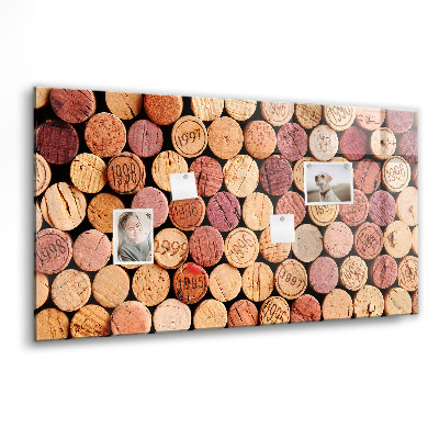 Tableau mural magnétique Collection de bouchons de vin