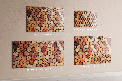 Tableau mural magnétique Collection de bouchons de vin