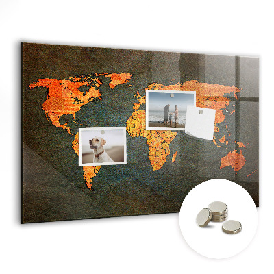 Tableau magnétique enfant Carte du monde