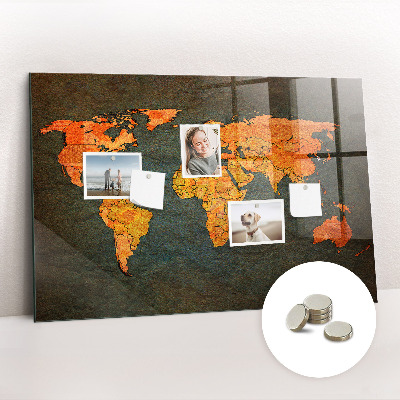 Tableau magnétique enfant Carte du monde