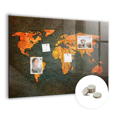 Tableau magnétique enfant Carte du monde
