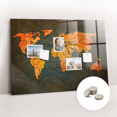 Tableau magnétique enfant Carte du monde