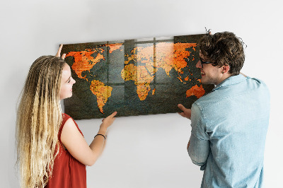 Tableau magnétique enfant Carte du monde