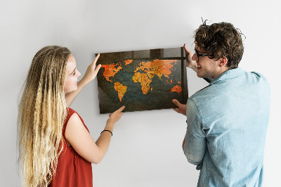 Tableau magnétique enfant Carte du monde