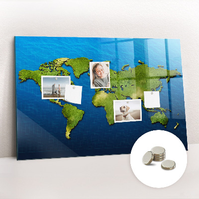 Tableau magnétique enfant Carte du monde