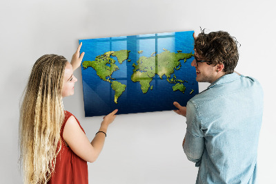 Tableau magnétique enfant Carte du monde