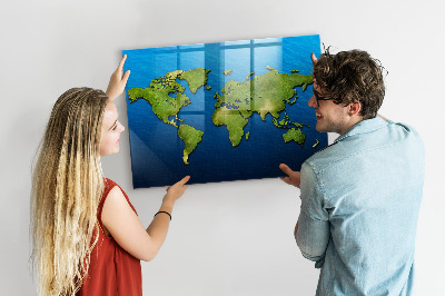 Tableau magnétique enfant Carte du monde