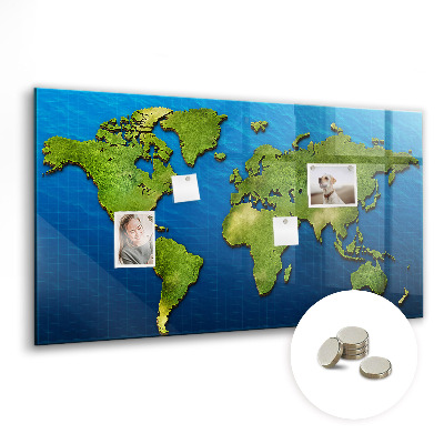 Tableau magnétique enfant Carte du monde