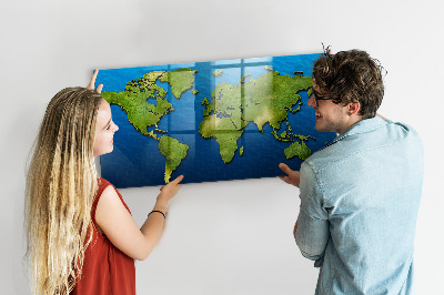 Tableau magnétique enfant Carte du monde