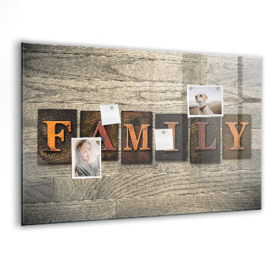 Tableau mural magnétique La famille d'inscriptions