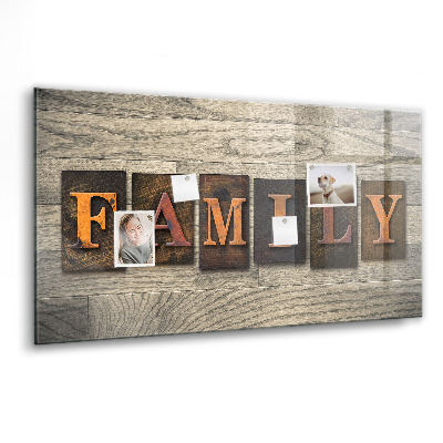 Tableau mural magnétique La famille d'inscriptions