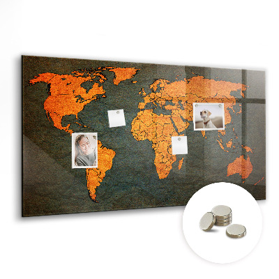 Tableau magnétique enfant Carte du monde