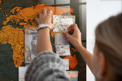 Tableau magnétique enfant Carte du monde