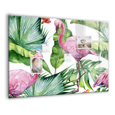 Tableau magnétique enfant Flamants roses de la nature