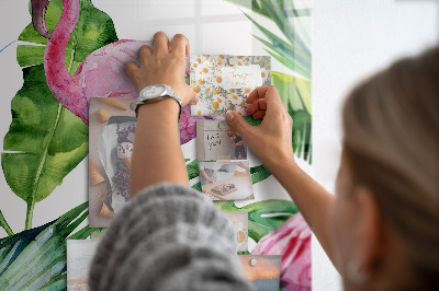 Tableau magnétique enfant Flamants roses de la nature