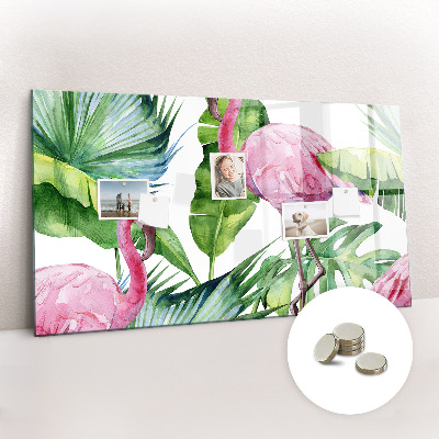 Tableau magnétique enfant Flamants roses de la nature
