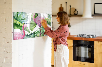 Tableau magnétique enfant Flamants roses de la nature