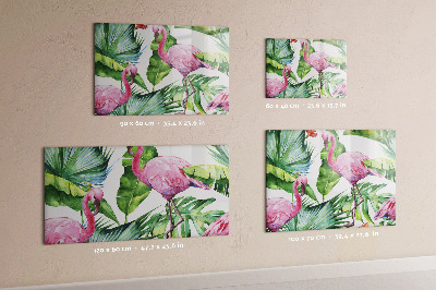 Tableau magnétique enfant Flamants roses de la nature