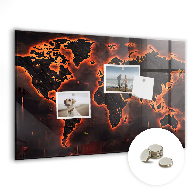Tableau pour magnet Carte du monde
