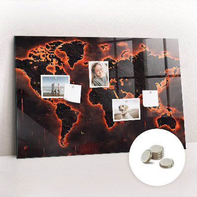 Tableau pour magnet Carte du monde