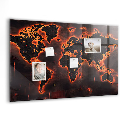 Tableau pour magnet Carte du monde