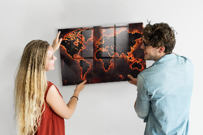 Tableau pour magnet Carte du monde