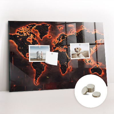 Tableau pour magnet Carte du monde