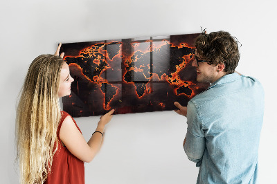 Tableau pour magnet Carte du monde