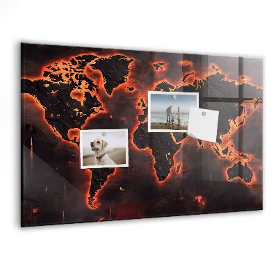 Tableau pour magnet Carte du monde
