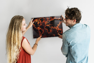 Tableau pour magnet Carte du monde