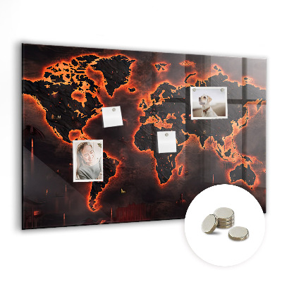 Tableau pour magnet Carte du monde