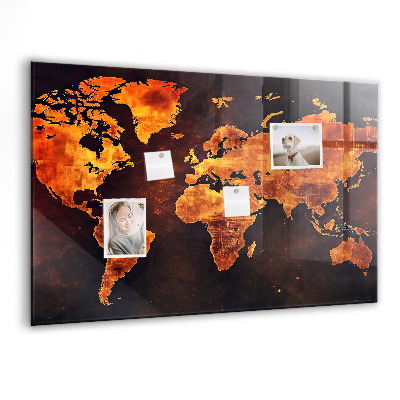 Tableau mural magnétique Carte du monde