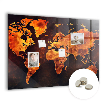 Tableau mural magnétique Carte du monde