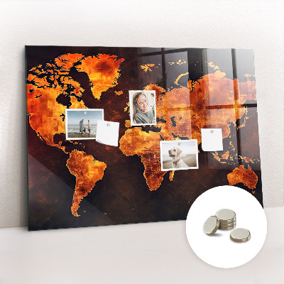 Tableau mural magnétique Carte du monde