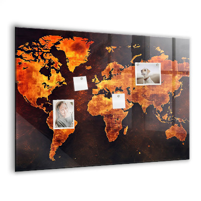 Tableau mural magnétique Carte du monde