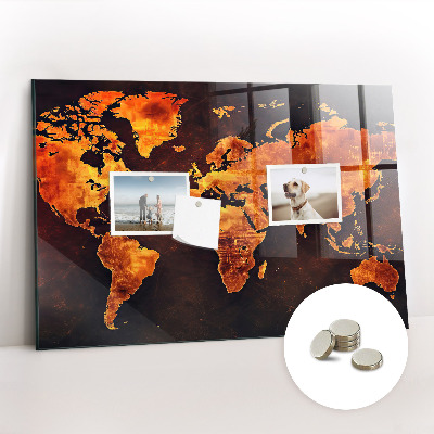 Tableau mural magnétique Carte du monde