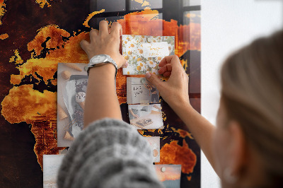 Tableau mural magnétique Carte du monde