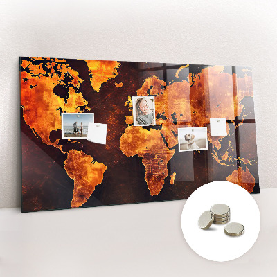 Tableau mural magnétique Carte du monde