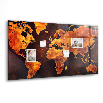 Tableau mural magnétique Carte du monde