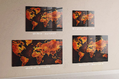 Tableau mural magnétique Carte du monde