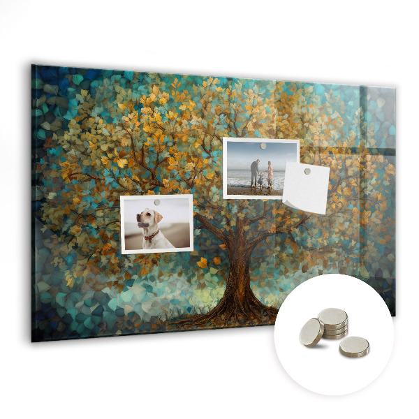 Tableau aimanté horizontal Arbre en mosaïque