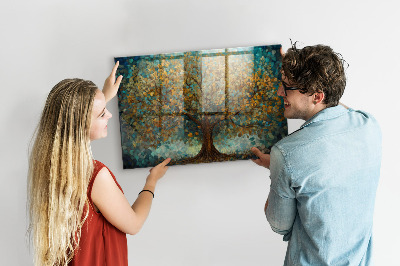 Tableau aimanté horizontal Arbre en mosaïque