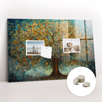 Tableau aimanté horizontal Arbre en mosaïque