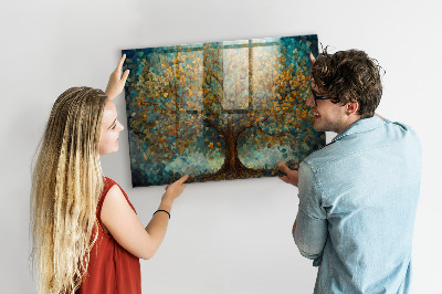 Tableau aimanté horizontal Arbre en mosaïque