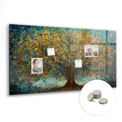 Tableau aimanté horizontal Arbre en mosaïque