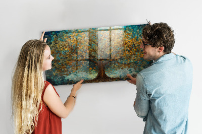 Tableau aimanté horizontal Arbre en mosaïque
