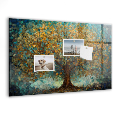 Tableau aimanté horizontal Arbre en mosaïque